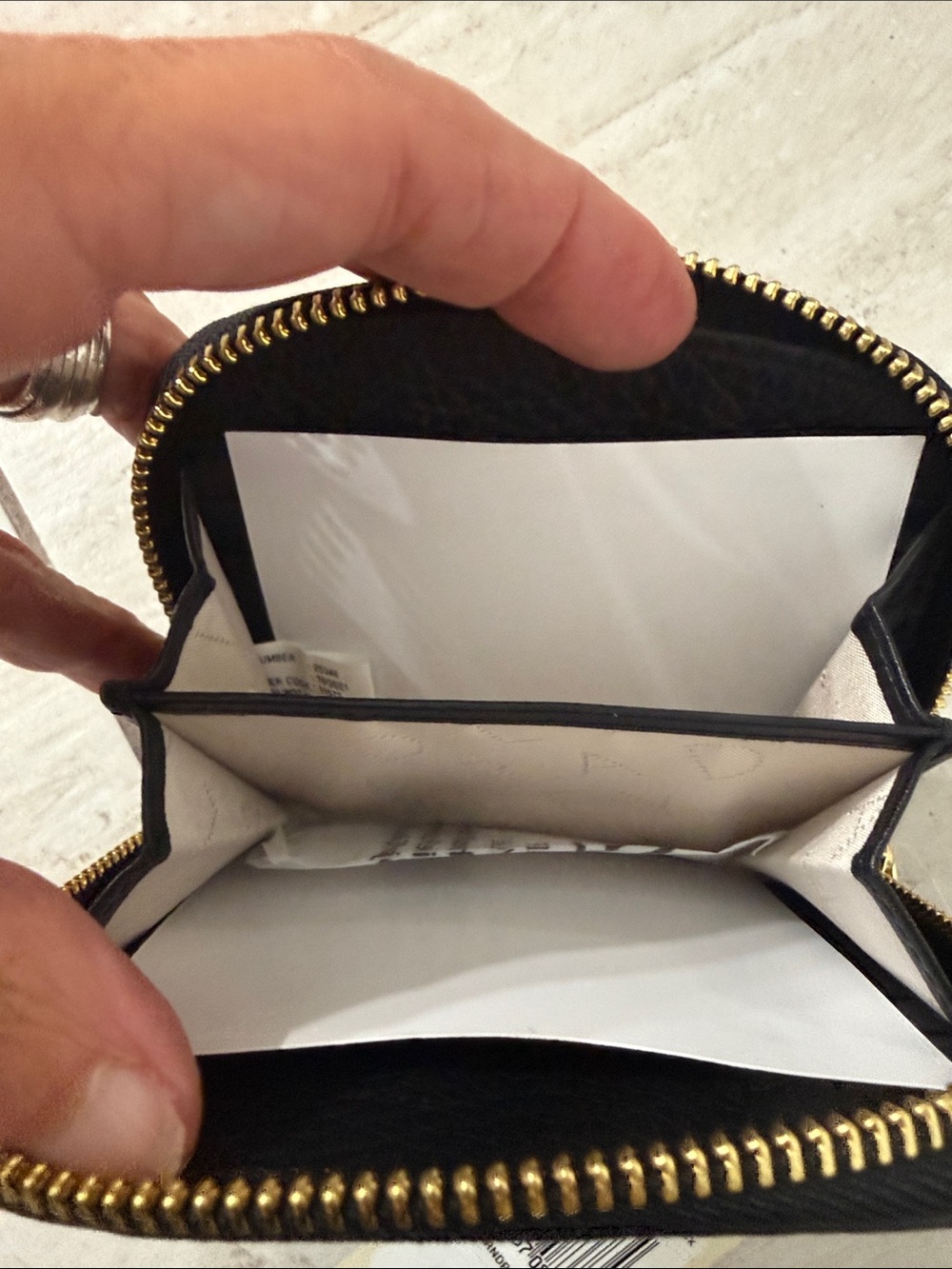 RADLEY LONDON Black Pebbled Zip Coin Wallet with Gold Hardware ..nwt - Picture 5 of 6